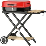 TRIZERATOP Klappbarer Holzkohlegrill schwarz