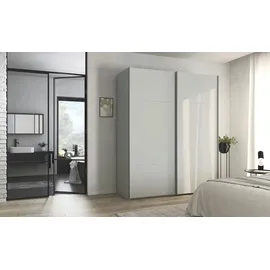 meinSchrank Schwebetürenschrank Regina 181 x 223 x 68 cm Grau