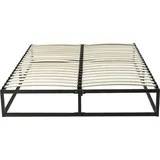 Metall-Lattenrost 160 x 200 cm - 2 x 19 Latten - Schwarz - RAMMUS by YSMÉE