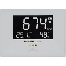VOLTCRAFT CO2-60 Weiß Kohlendioxid-Messgerät 0 - 3000 ppm