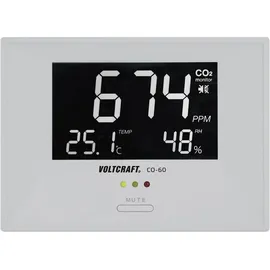 VOLTCRAFT CO2-60 Weiß Kohlendioxid-Messgerät 0 - 3000 ppm