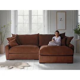Home Affaire Eckcouch Polyester 4-Sitzer braun