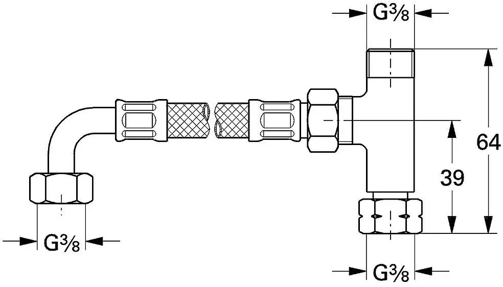 Anschluss-Set für Grotherm Micro (Ausführung: Micro chrom)