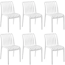 Tectake Gartenstuhl Alcudia 47 x 41 x 58 cm Weiß