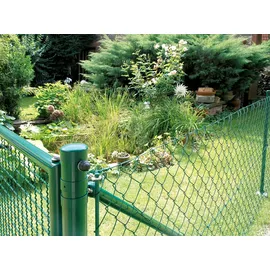 GAH Alberts Alberts Maschendrahtzaun Komplettset zum Einbetonieren grün, 175 cm, 100 m,