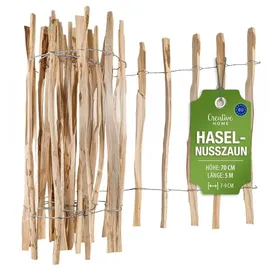 Creative Home Staketenzaun 500 x 70 cm Haselnuss