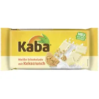 Kaba Weiße Schokolade mit Keks-Crunch, Tafelschokolade, 90 g Tafel, Weiße Schokolade mit knusprigem Keks und original Kaba-Geschmack