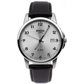 Boccia Titanium Boccia Herren Quarz Uhr mit Leder Armband 3633-03