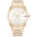 Tommy Hilfiger Multi Zifferblatt Quarz Uhr für Damen mit Rotgoldfarbenes Edelstahlarmband - 1782593