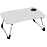 Hago HAGO® Laptoptisch 60x40cm Weiß Lapdesk klappbar USB Notebooktisch Getränkehalter