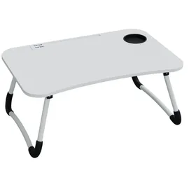 Hago HAGO® Laptoptisch 60x40cm Weiß Lapdesk klappbar USB Notebooktisch Getränkehalter