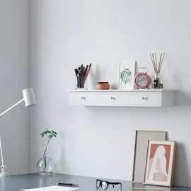 Songmics Wandregal 15 x 80 x 10 cm Weiß