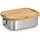 Zeller Present Lunchbox, Bambus, Edelstahl, (1-tlg), hochwertige Edelstahl Brotdose silberfarben