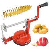 Kartoffelspiralschneider 3-in-1-kartoffelschälmaschine Edelstahl-gemüseschneider Verstellbare Obstschälmaschine Mit Saugnapf Für Die Küche Zu Hause Schäl- Und Entkernmaschine Obstschälmaschine