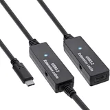 InLine USB-C auf USB-C 10 m Schwarz