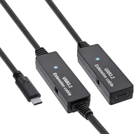 InLine USB-C auf USB-C 10 m Schwarz