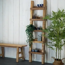 DESIGN DELIGHTS LEITERREGAL Natur, Holz, 38x170x10 cm, Wohnzimmer,, |