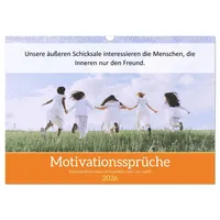 Calvendo Motivationssprüche Freundschaft (Wandkalender 2026 DIN A3 quer), CALVENDO