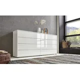 BMG Möbel Sideboard »Mailand Set 1« (Kommode Schubladenkommode Anrichte), mit weiß lackierten Hochglanzfronten und hochwertigen Push-to-Open Beschlägen