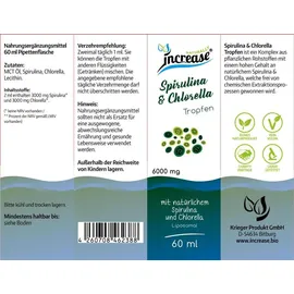 increase naturally Liposomale Spirulina & Chlorella Tropfen 180 ml