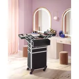 Kosmetikkoffer Trolley 4-in-1 Schminkkoffer extra groß schwarz ZHJ015B01