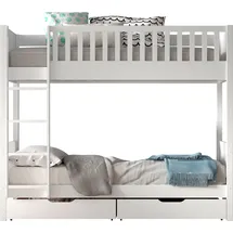 Vipack Etagenbett Scott 90 x 200 cm Kiefer massiv weiß