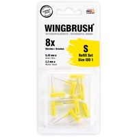 WINGBRUSH® Interdentalbürste Refill-Set 8 S (ISO 1) x Wechselbürsten + Reiseetui | Bekannt aus "Die Höhle der Löwen"