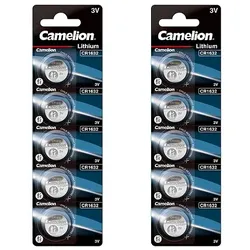 Camelion CR1632 Lithium Knopfzelle 3V - 10 Batterien - 2 x 5er Streifen