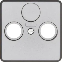 Kopp 358620183 MILANO - Antennen-Abdeckung für Antennensteckdose TV/RF, Farbe: stahl