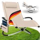 eloneo Schaukelliege 157 x 60 x 80 cm Beige