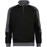 DASSY Sweatshirt Schwarz/Zementgrau XS