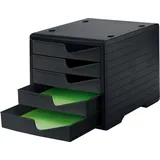 styro Schubladenbox styroswingbox schwarz DIN C4 mit 5 Schubladen