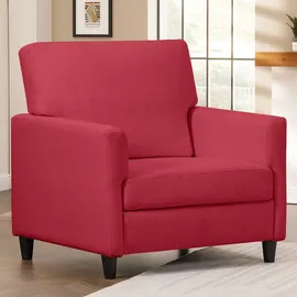 COMHOMA Relaxsessel Leinenbezug 70 x 90 x 80 cm Rot