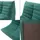 [en.casa] Bodensessel Kodsø Mikrofaser 90 x 75 x 100 cm Grün mit Hocker