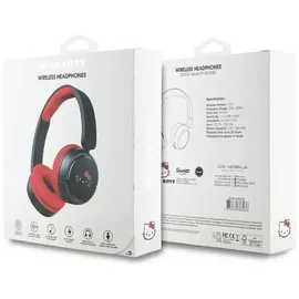 HELLO KITTY Face Logo Bluetooth Over-Ear-Kopfhörer Rot