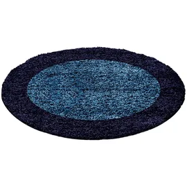 Ayyildiz Hochflorteppich Life 1503 Marineblau Ø 120 cm
