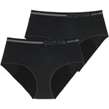 DORINA Periodenslip 2er Pack bei mittlerer bis starker Menstruation schwarz L