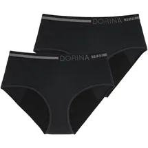 DORINA Periodenslip 2er Pack bei mittlerer bis starker Menstruation schwarz L