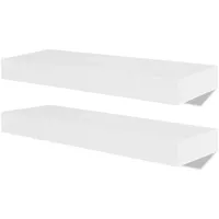 vidaXL Wandregal 4 Stk. 20 x 3,8 x 40 cm Weiß