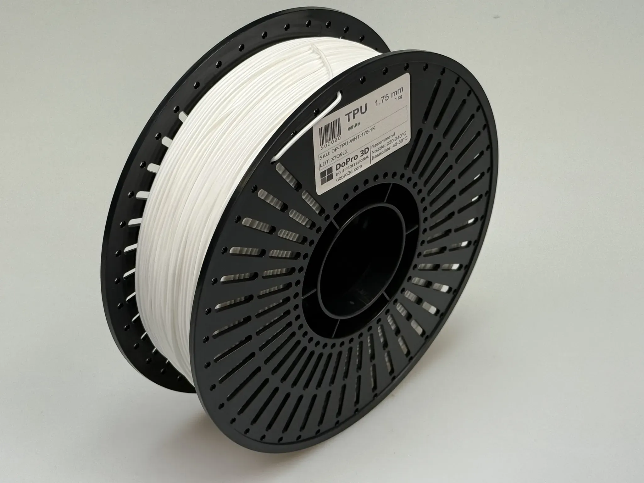 DoPro 3D TPU 95A Filament Arctic White – Nexyl Class – 1,75 mm – 1,0 kg