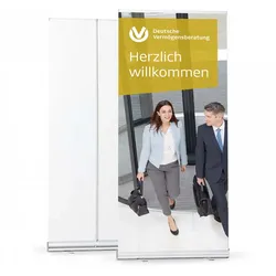 Rollup Bannerdisplay BASIC - System mit Druck in 1000 mm Breite