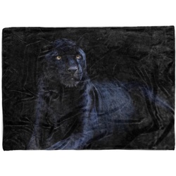 Sinus Art Handtücher Handtuch Strandhandtuch Saunatuch Kuscheldecke mit Tiermotiv Schwarzer Panther, Baumwolle-Polyester-Mix (1-St), Handtuch 50 cm x 100 cm