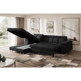 altdecor Ecksofa Cord mit Schlaffunktion 2-Sitzer Beige