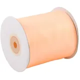 Creativery 75mm Satinband 20m Schleifenband Geschenkband Dekoband Breites Stoffband Apricot