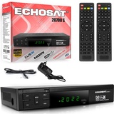 Echosat HDMI SCART HD DVB S2 Receiver Satelliten + 2X Fernbedienung, Digitaler Satellit (DVB-S/S2, HDMI, SCART, 2X USB 2.0, Full HD 1080p) (Vorprogrammiert für Astra Hotbird und Türksat)