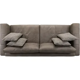 Designwerk Big-Sofa Leder 3-Sitzer Braun
