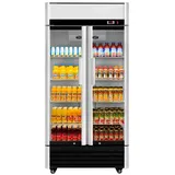 GGM Gastro | GKS630FNN | Getränkekühlschrank - 630 Liter - 2 Glastüren & LED Beleuchtung