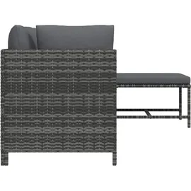 vidaXL Garten-Lounge-Set 4-tlg. grau