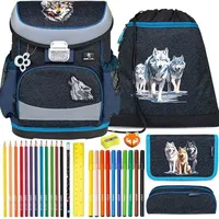 Belmil Schulranzen Set Mini Fit Wolves Pack 10-teilig gefüllt