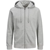 JACK & JONES Herren ZIP HOOD NOOS, Light Grey Melange/Fit:reg, XS